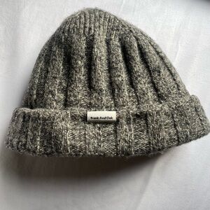 Frank & Oak Charcoal Ribbed Beanie